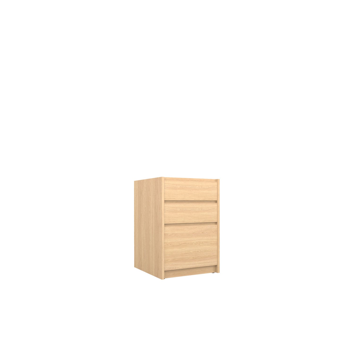 Kara 2 Drawer and 1 Filing Drawer Desk Base - Oak/Oak