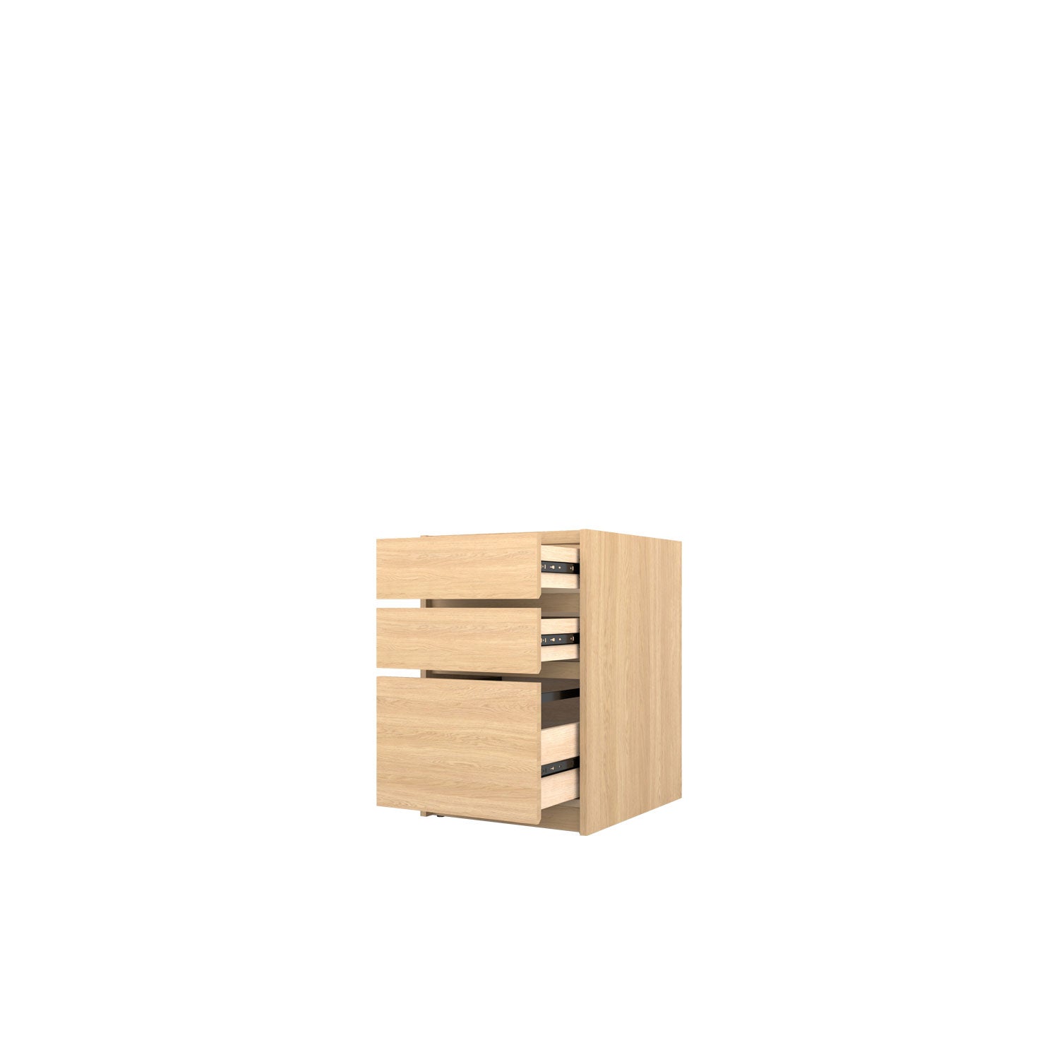 Kara 2 Drawer and 1 Filing Drawer Desk Base - Oak/Oak