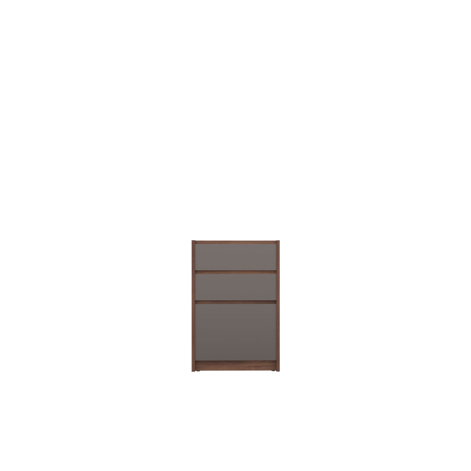 Kara 2 Drawer and 1 Filing Drawer Desk Base - Walnut/Graphite