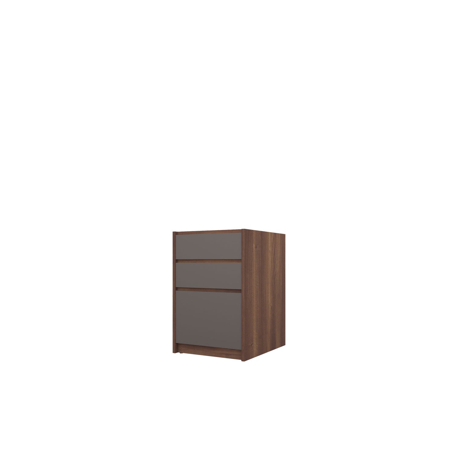 Kara 2 Drawer and 1 Filing Drawer Desk Base - Walnut/Graphite