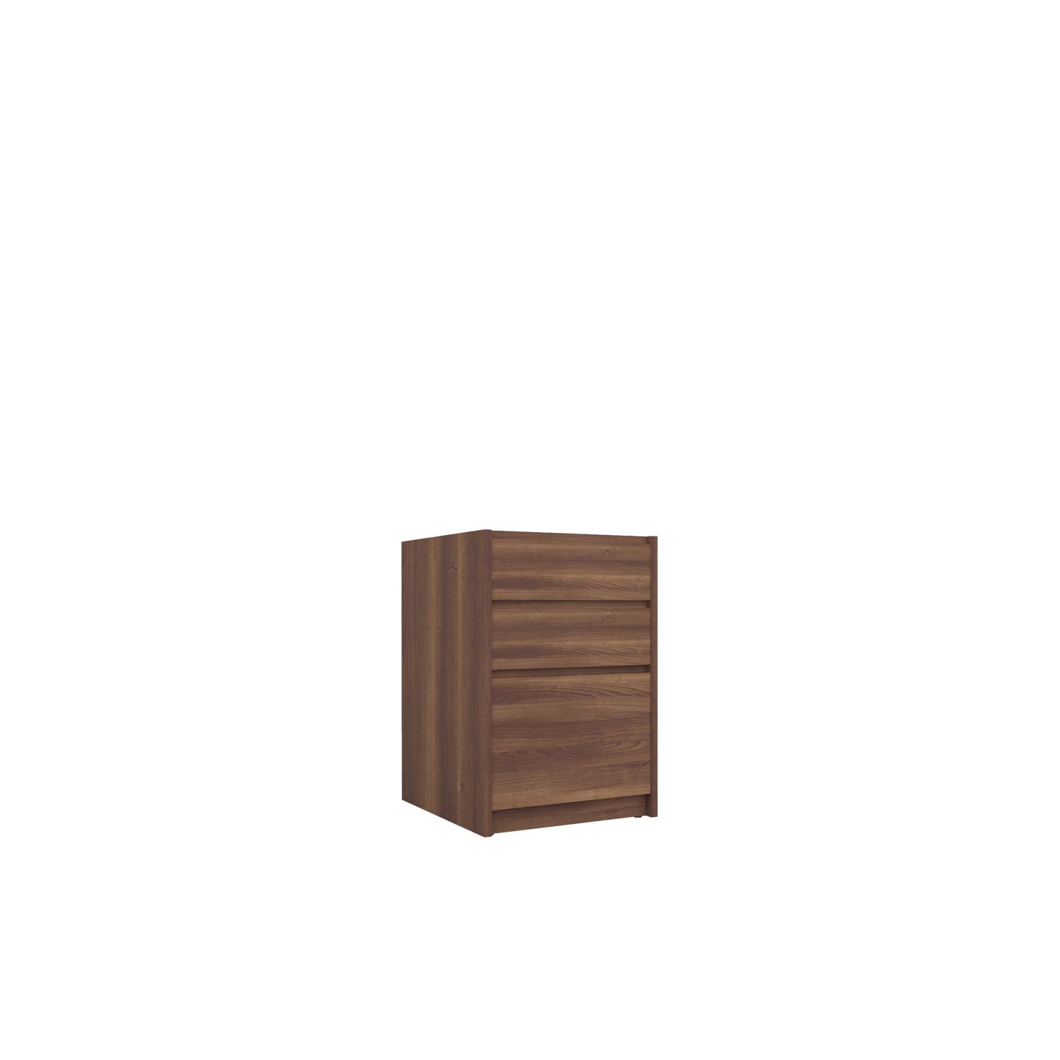 Kara 2 Drawer and 1 Filing Drawer Desk Base - Walnut/Walnut