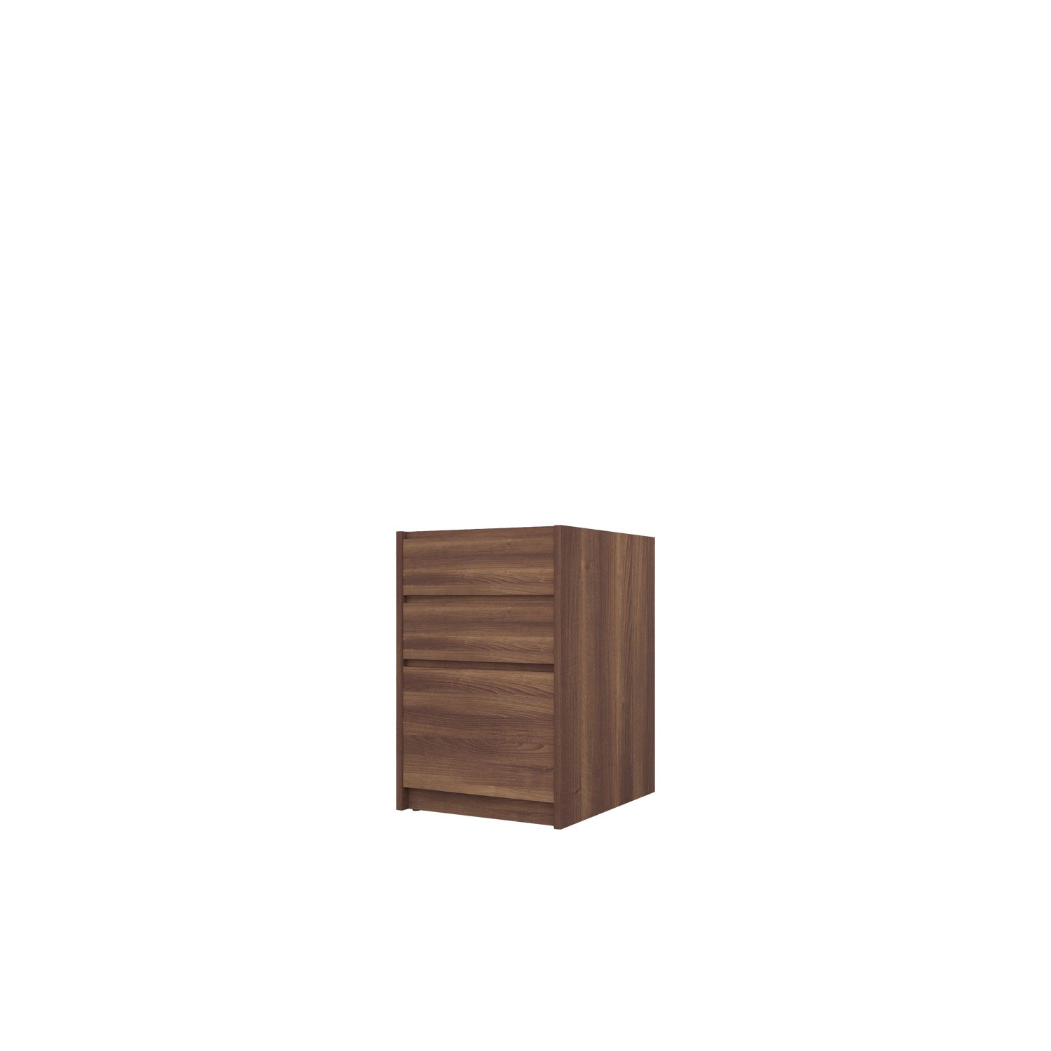Kara 2 Drawer and 1 Filing Drawer Desk Base - Walnut/Walnut