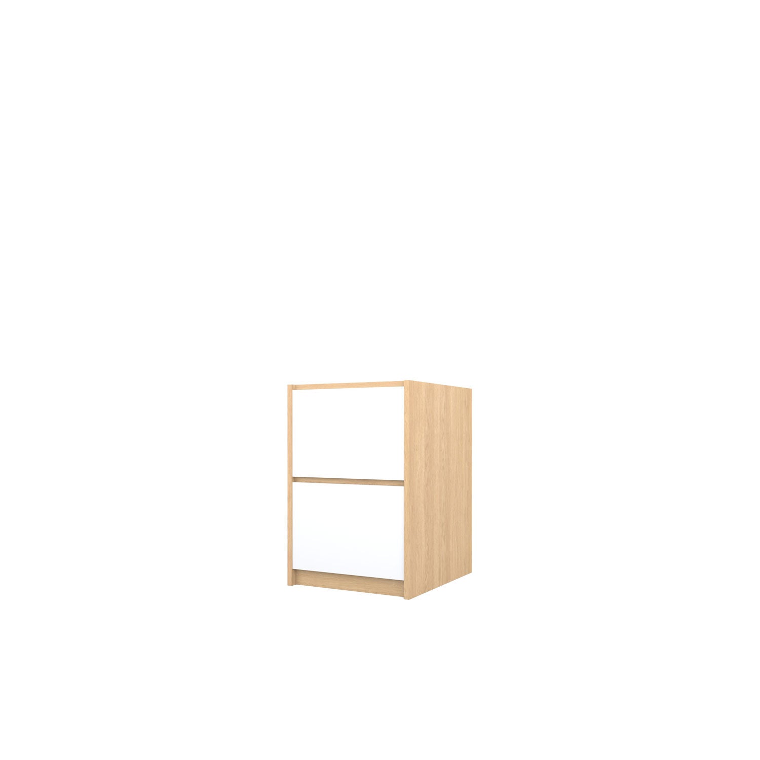 Kara 2 Filing Drawer Desk Base - Oak/White
