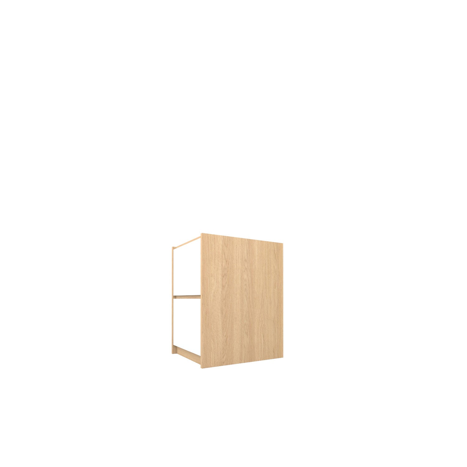 Kara 2 Filing Drawer Desk Base - Oak/White