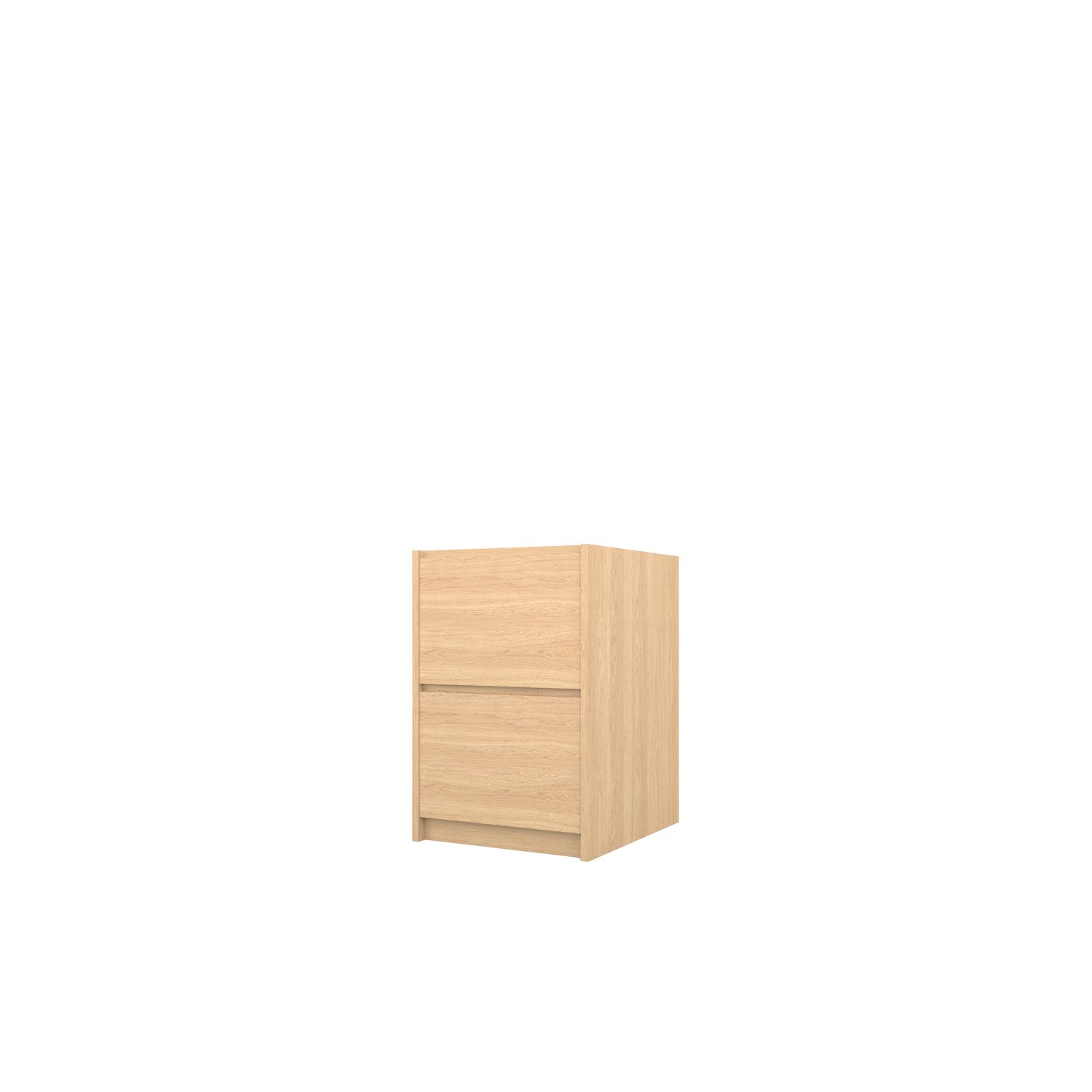 Kara 2 Filing Drawer Desk Base - Oak/Oak