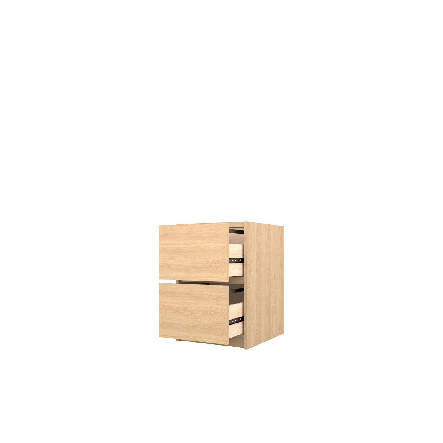Kara 2 Filing Drawer Desk Base - Oak/Oak