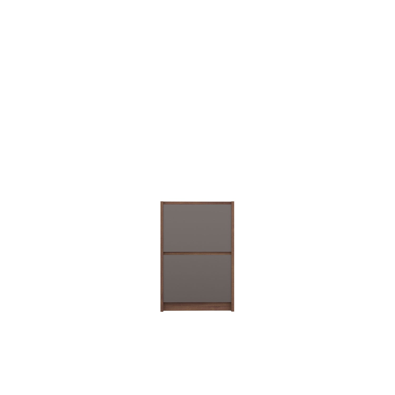 Kara 2 Filing Drawer Desk Base - Walnut/Graphite