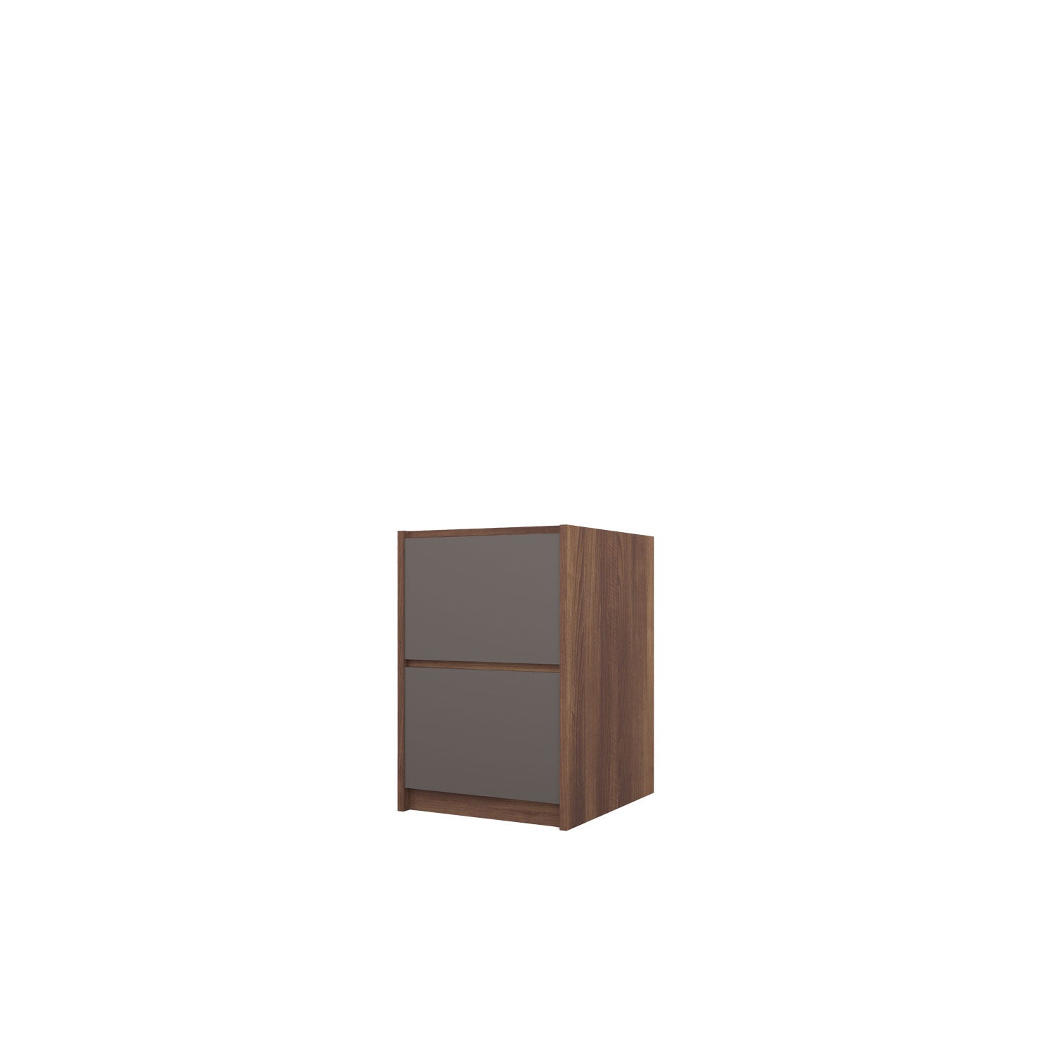 Kara 2 Filing Drawer Desk Base - Walnut/Graphite