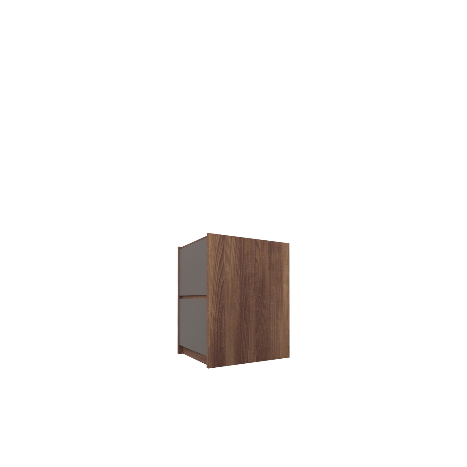 Kara 2 Filing Drawer Desk Base - Walnut/Graphite
