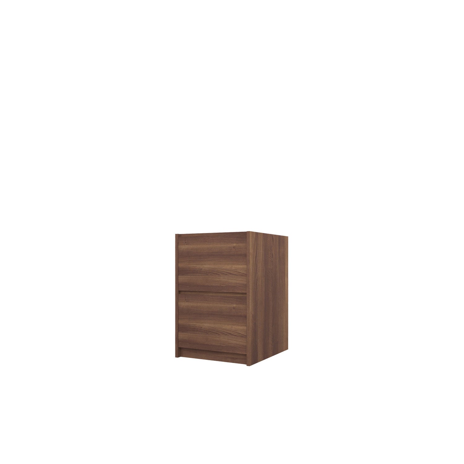 Kara 2 Filing Drawer Desk Base - Walnut/Walnut