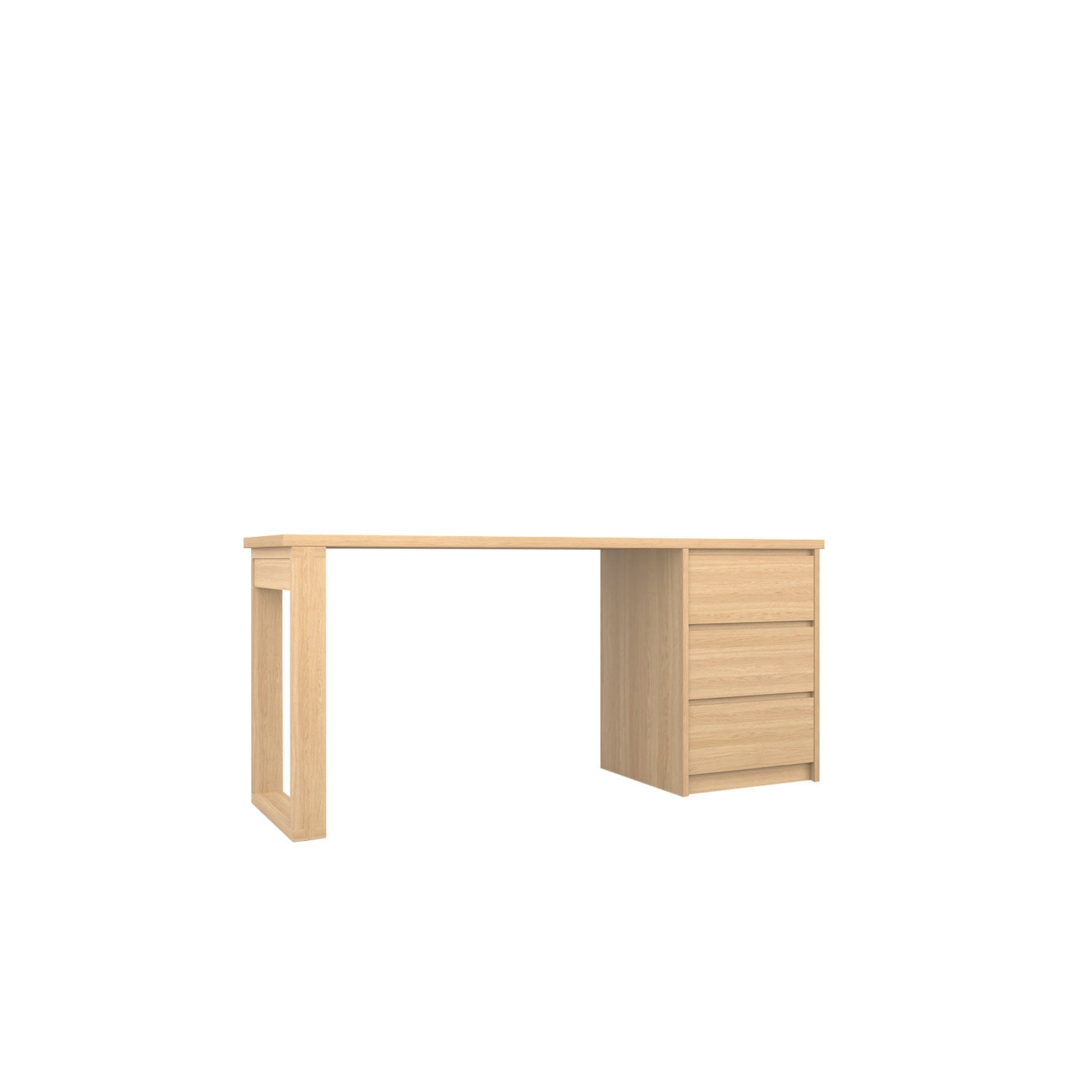 Kara 3 Drawer Desk - L160 / Oak/Oak
