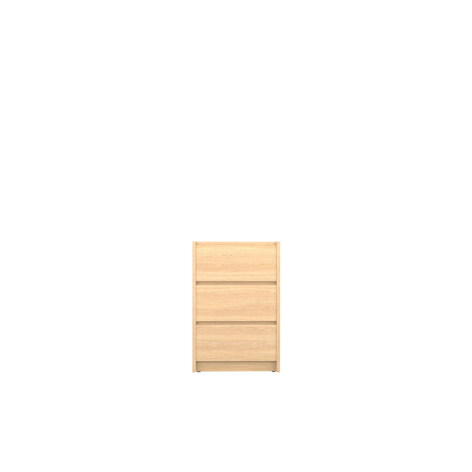 Kara 3 Drawer Desk Base - Oak/Oak