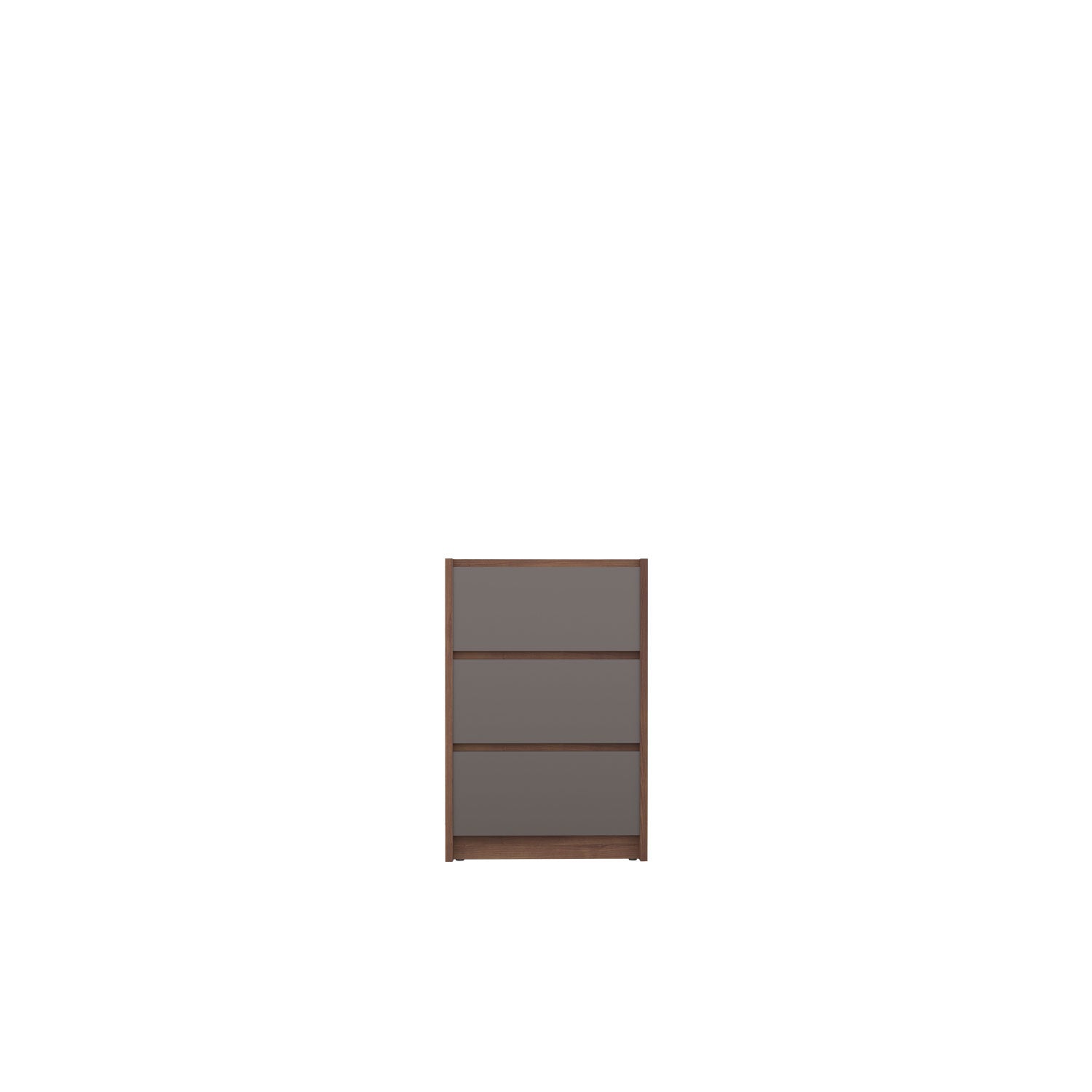 Kara 3 Drawer Desk Base - Walnut/Graphite