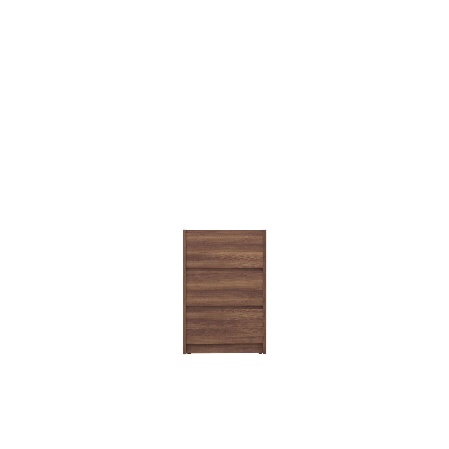 Kara 3 Drawer Desk Base - Walnut/Walnut