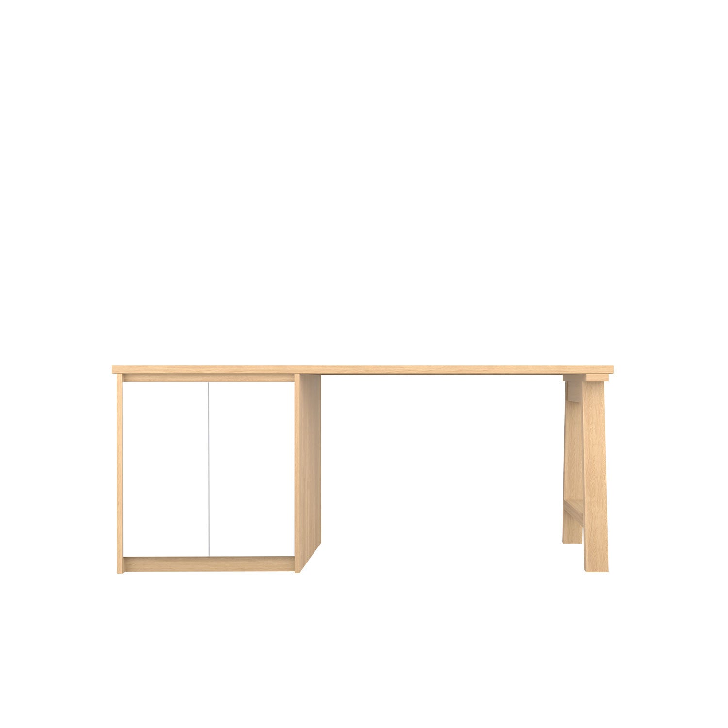 Kara Printer Desk - L180 / Oak/White