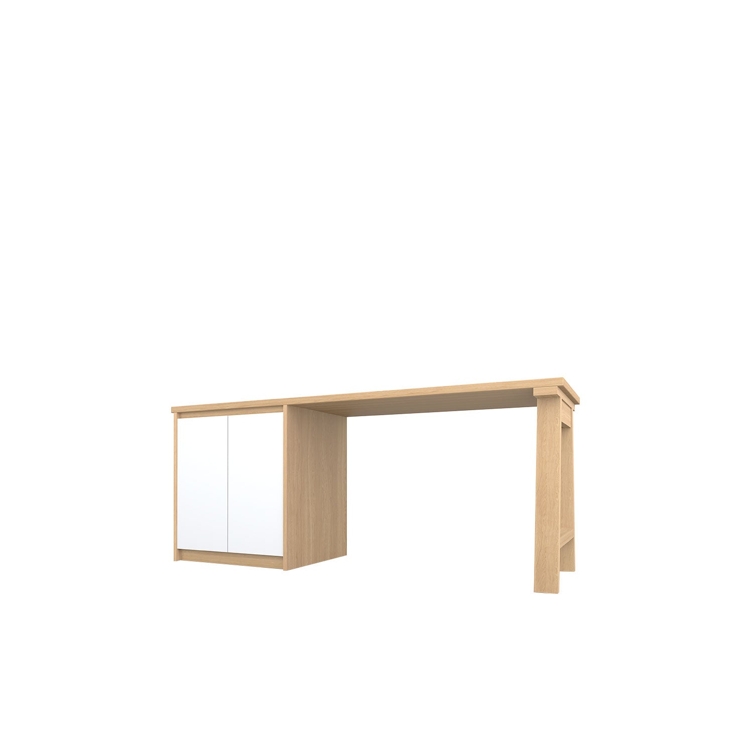 Kara Printer Desk - L180 / Oak/White