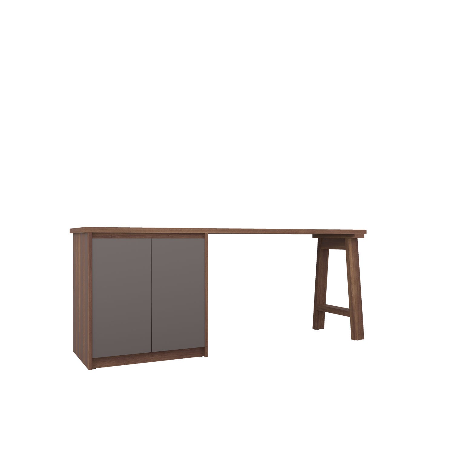 Kara Printer Desk - L180 / Walnut/Graphite