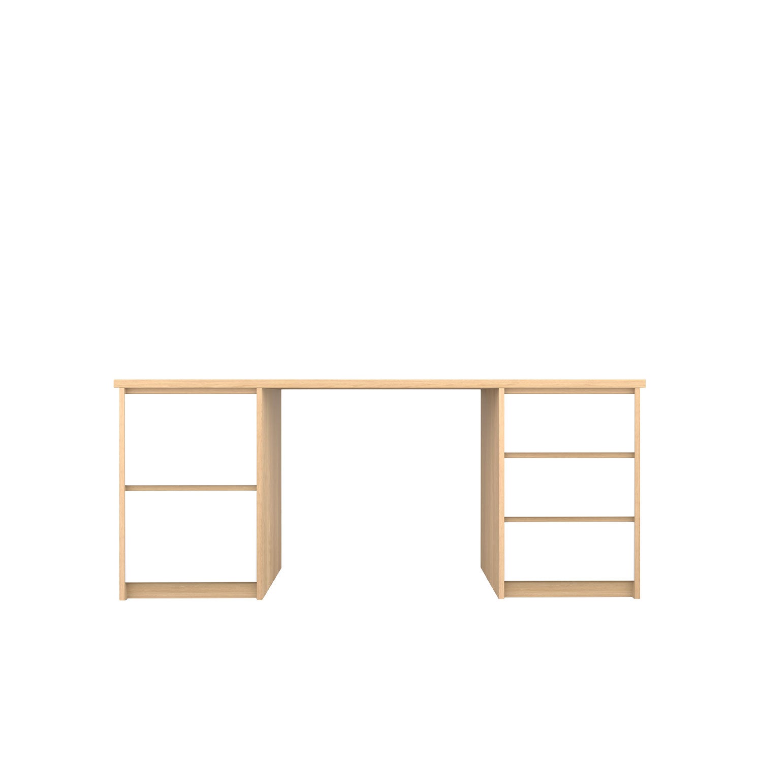 Kara Storage and Filing Desk - L180 / Oak/White