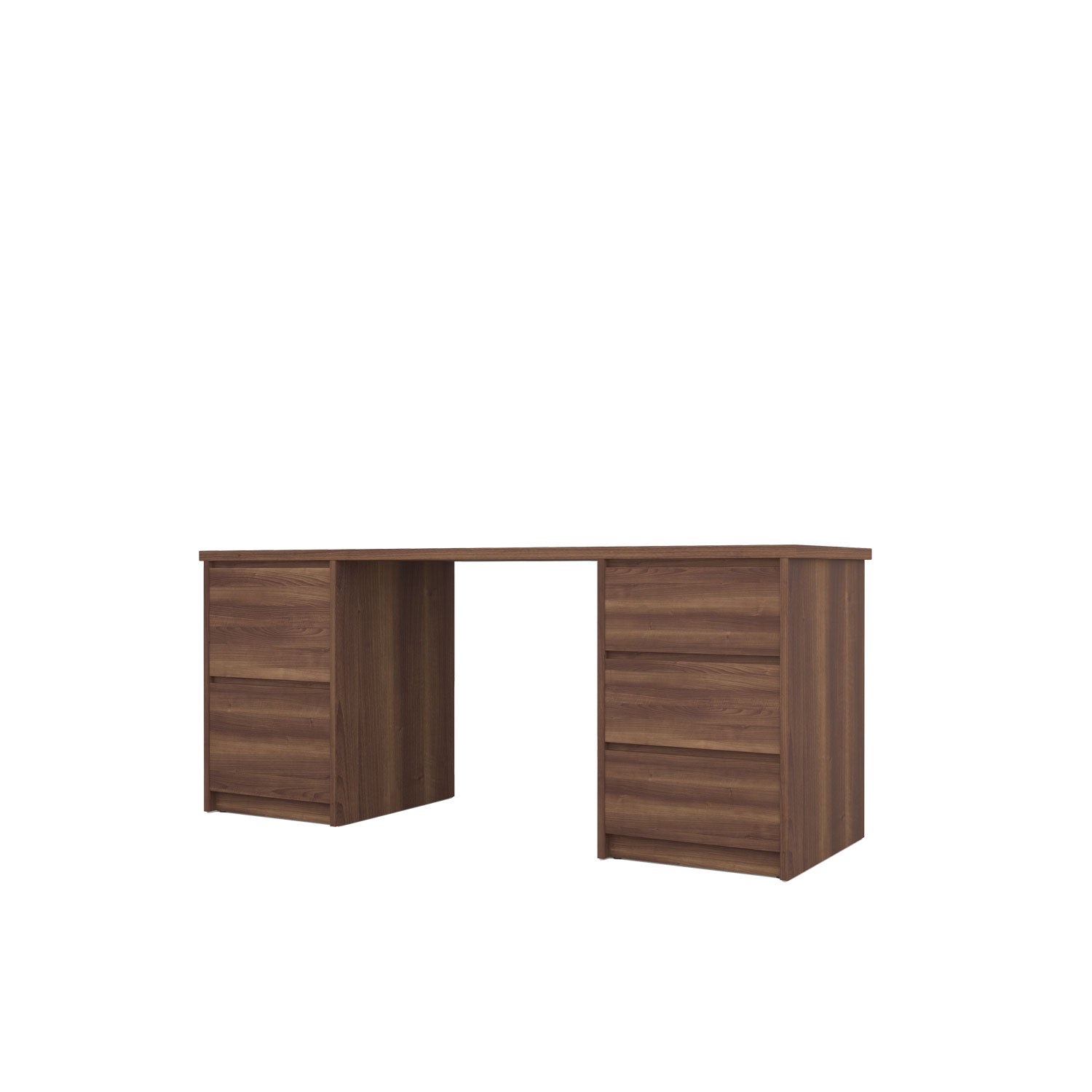 Kara Storage and Filing Desk - L180 / Walnut/Walnut