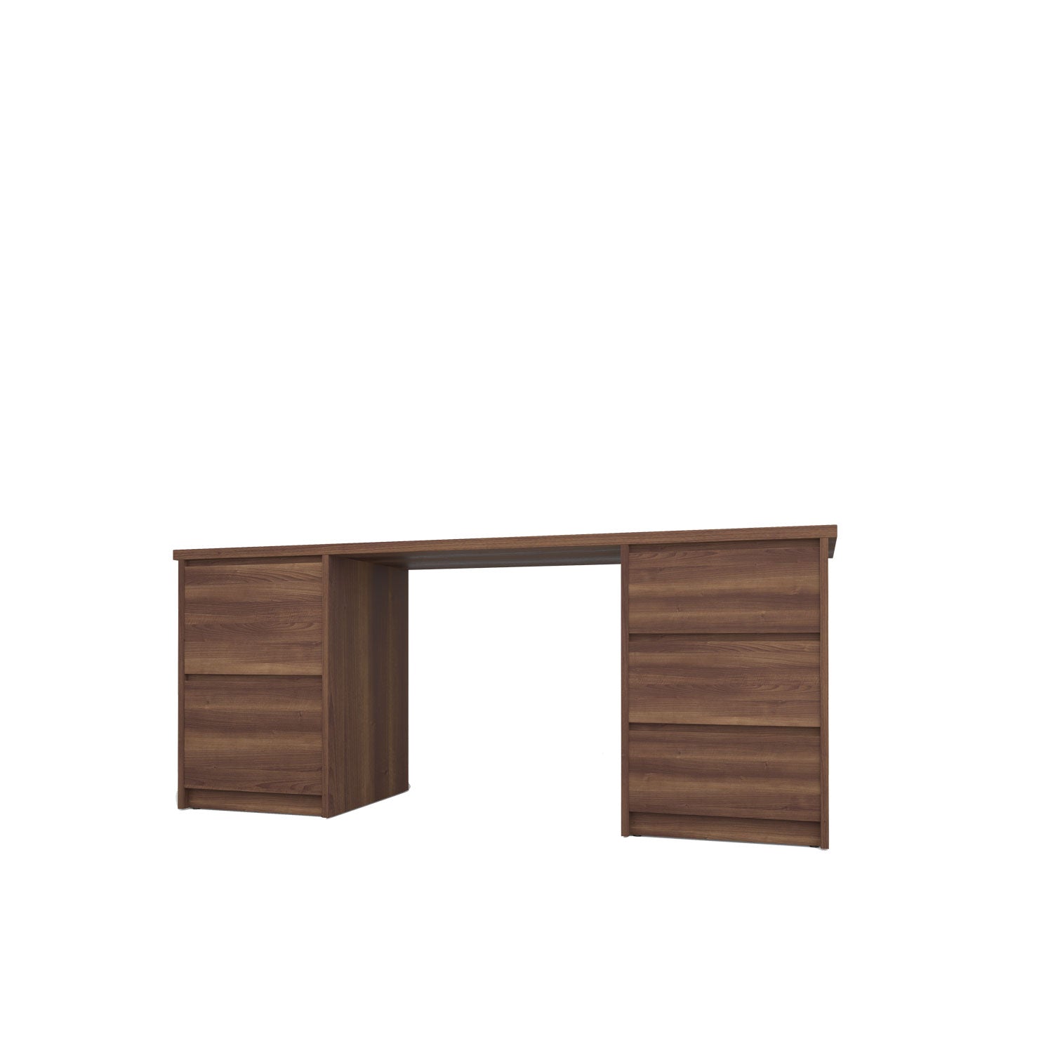 Kara Storage and Filing Desk - L180 / Walnut/Walnut