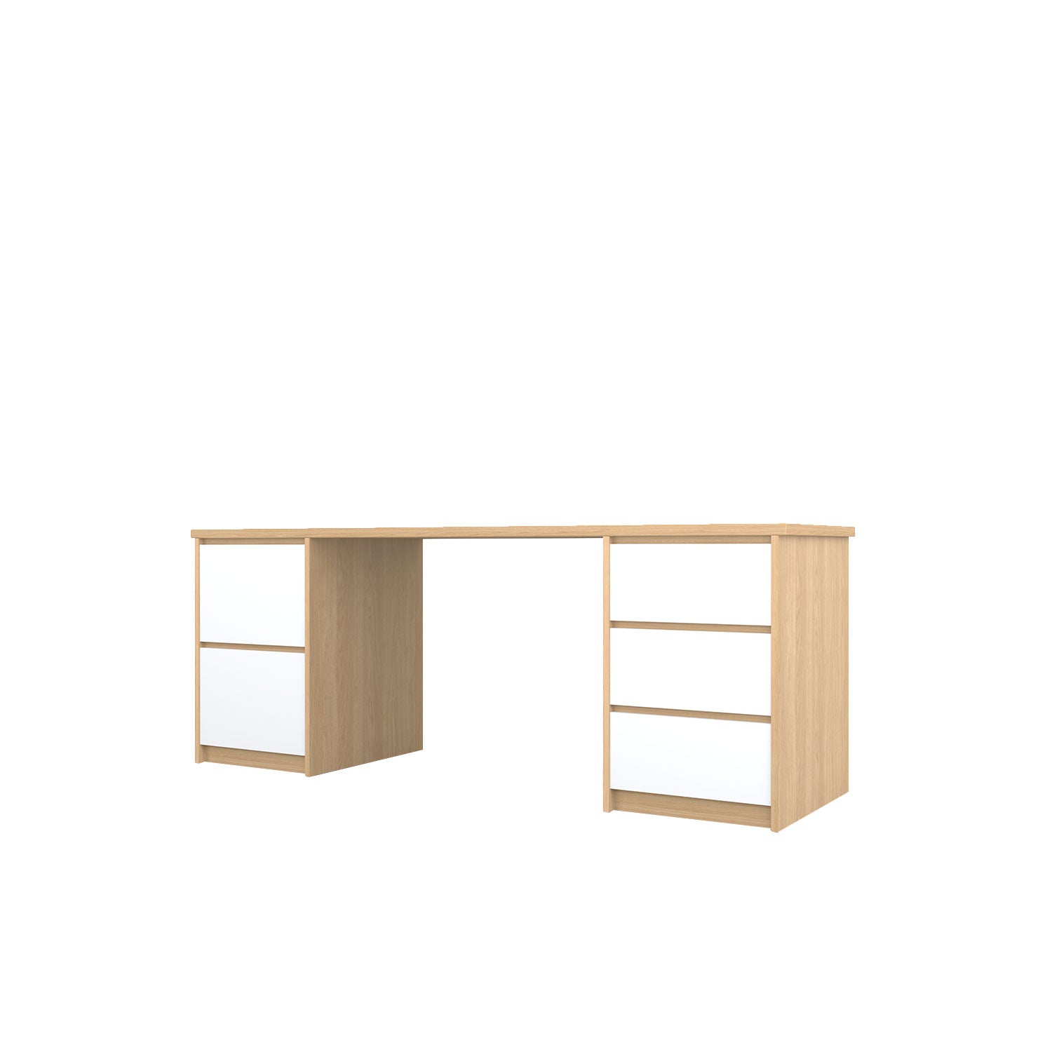 Kara Storage and Filing Desk - L200 / Oak/White