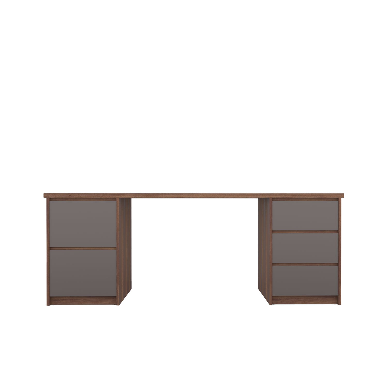 Kara Storage and Filing Desk - L200 / Walnut/Graphite