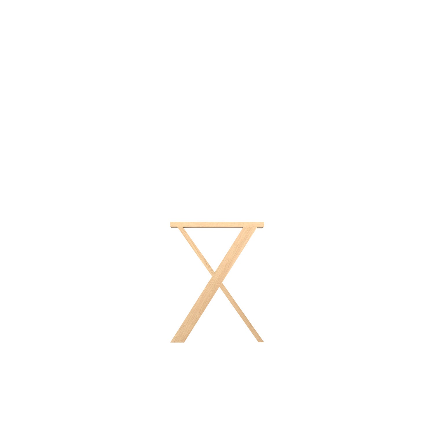 Kara "X" Frame Desk Base - Oak/Oak