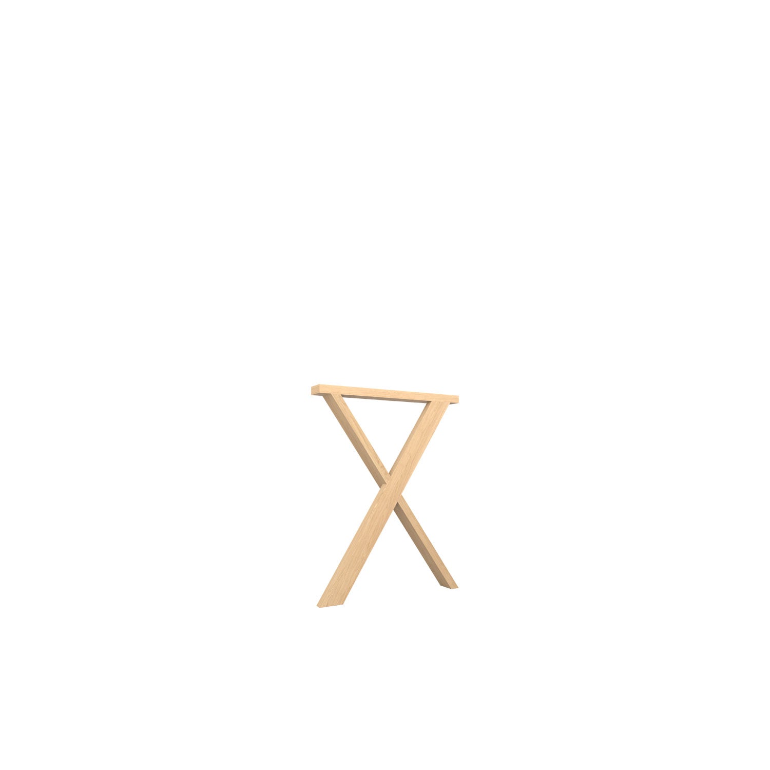 Kara "X" Frame Desk Base - Oak/Oak