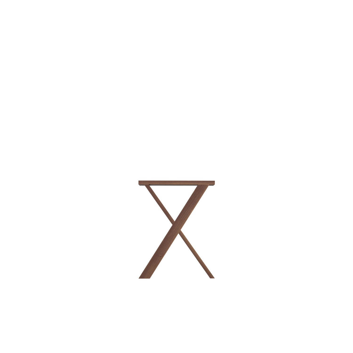 Kara "X" Frame Desk Base - Walnut/Walnut