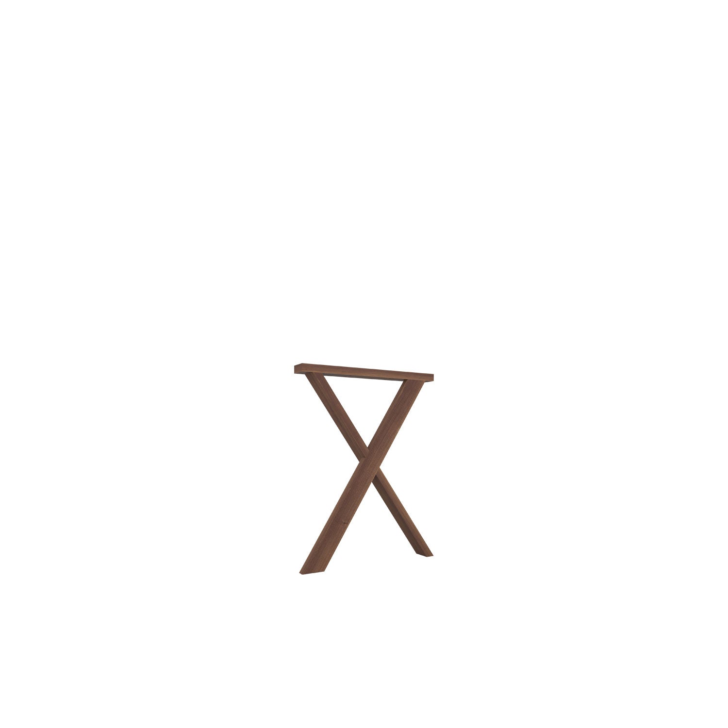 Kara "X" Frame Desk Base - Walnut/Walnut