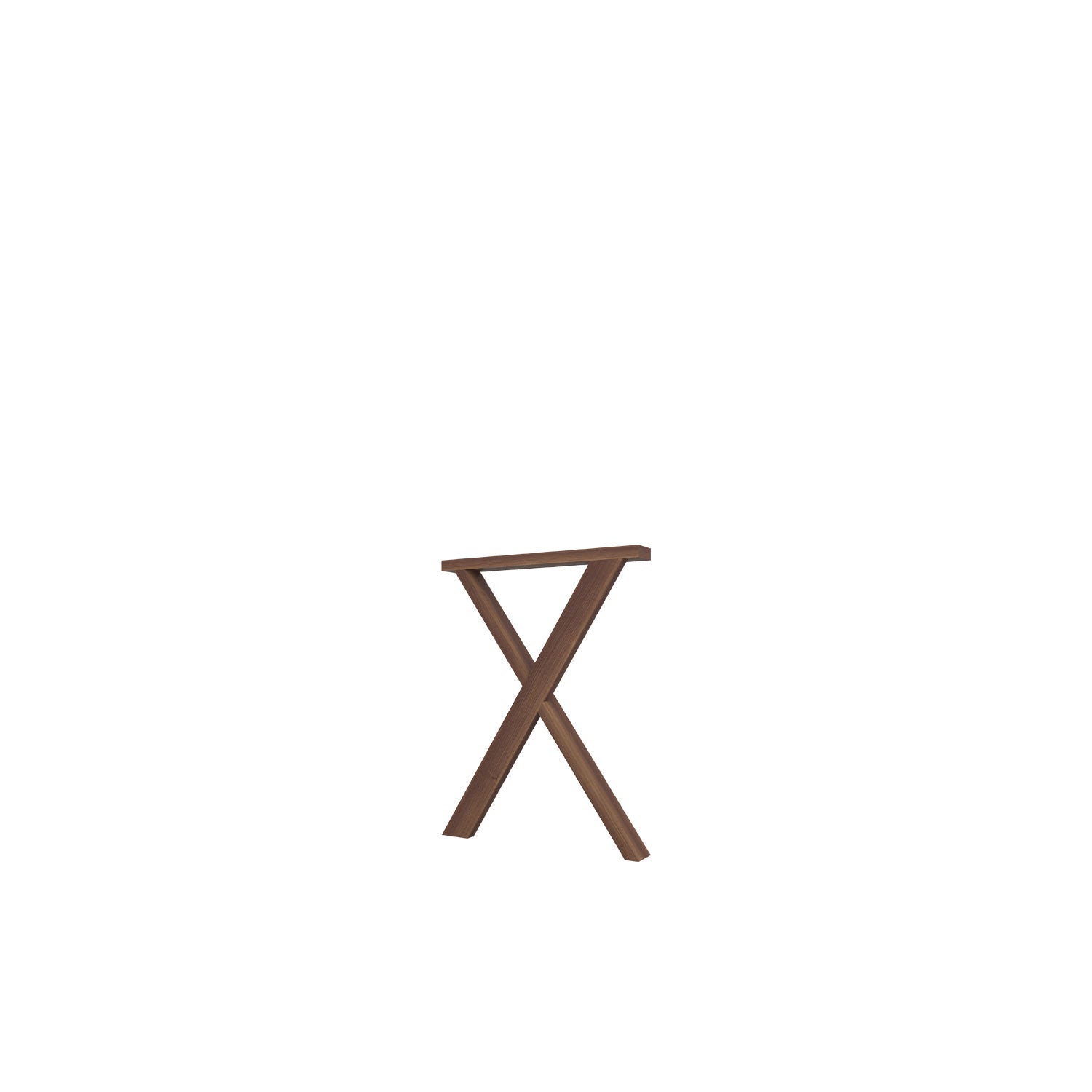 Kara "X" Frame Desk Base - Walnut/Walnut
