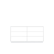Knit 6 Drawer Dresser 160 White PU