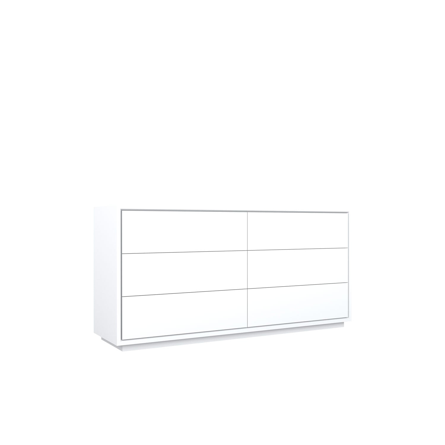 Knit 6 Drawer Dresser 160 White PU