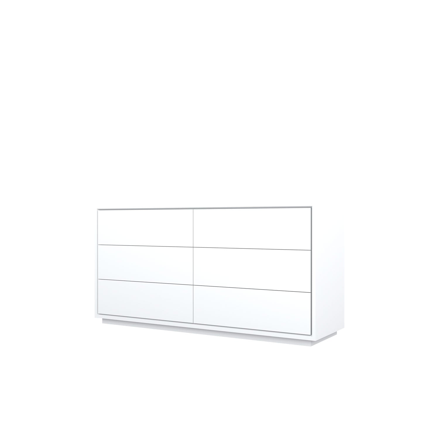Knit 6 Drawer Dresser 160 White PU