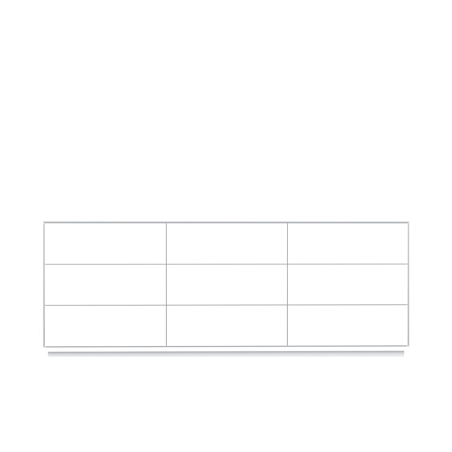 Knit 9 Drawer Dresser 210 White
