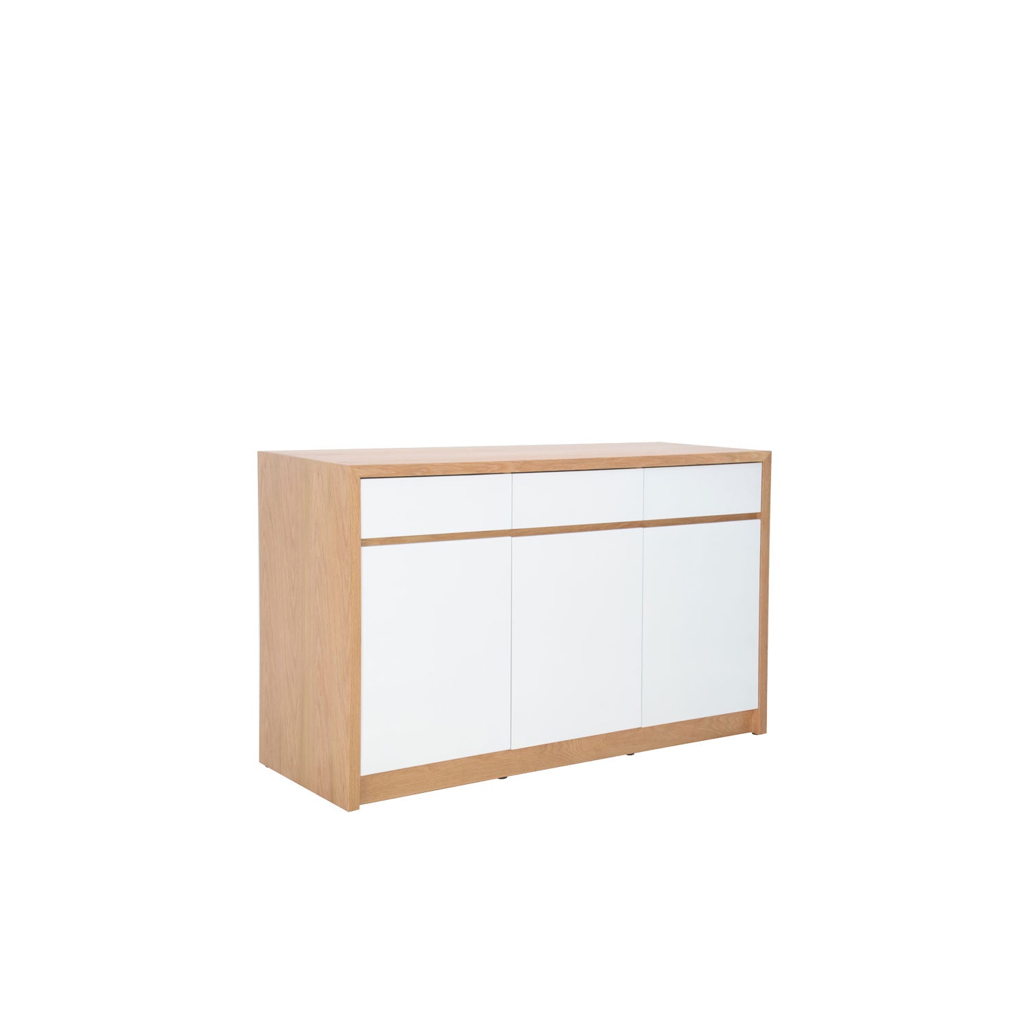 Lida 3 Door Sideboard 140 Oak - Oak/White