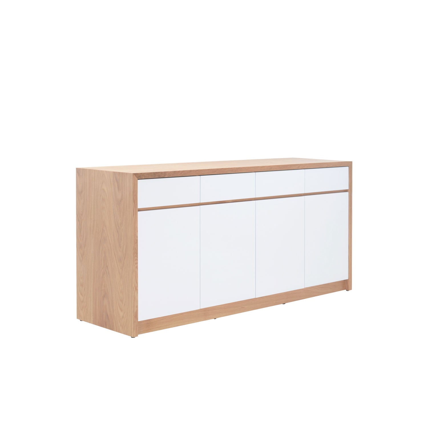 Lida 4 Door Sideboard 180 Oak - Oak/White