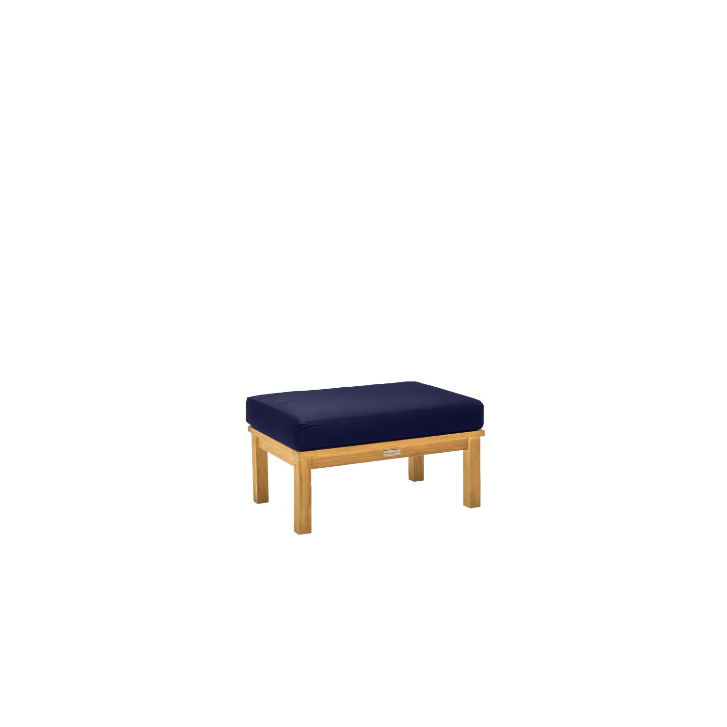 Manhattan Outdoor Ottoman - Olefin Navy