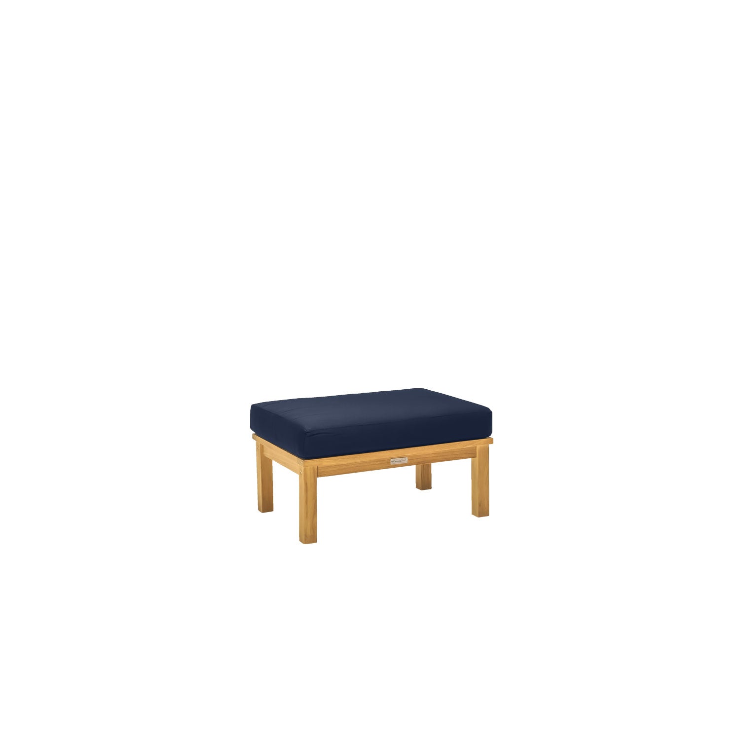 Manhattan Outdoor Ottoman - Sunbrella Navy