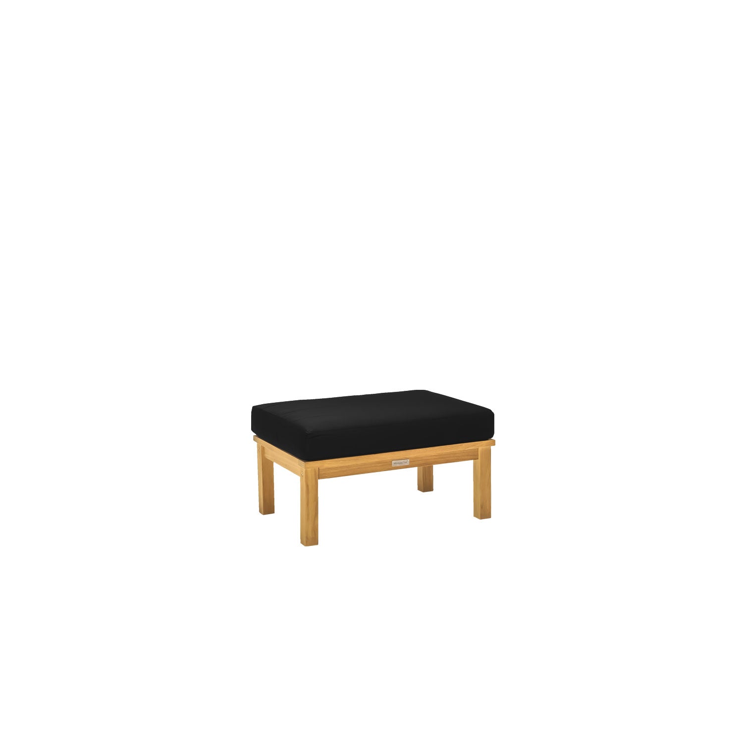 Manhattan Outdoor Ottoman - Sunbrella Raven Black