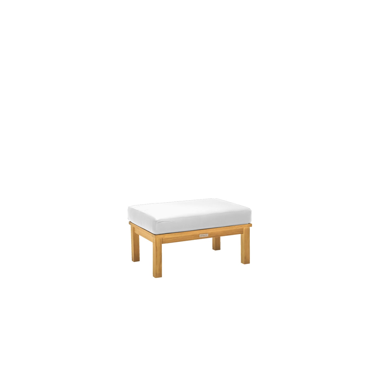 Manhattan Outdoor Ottoman - Sunbrella White