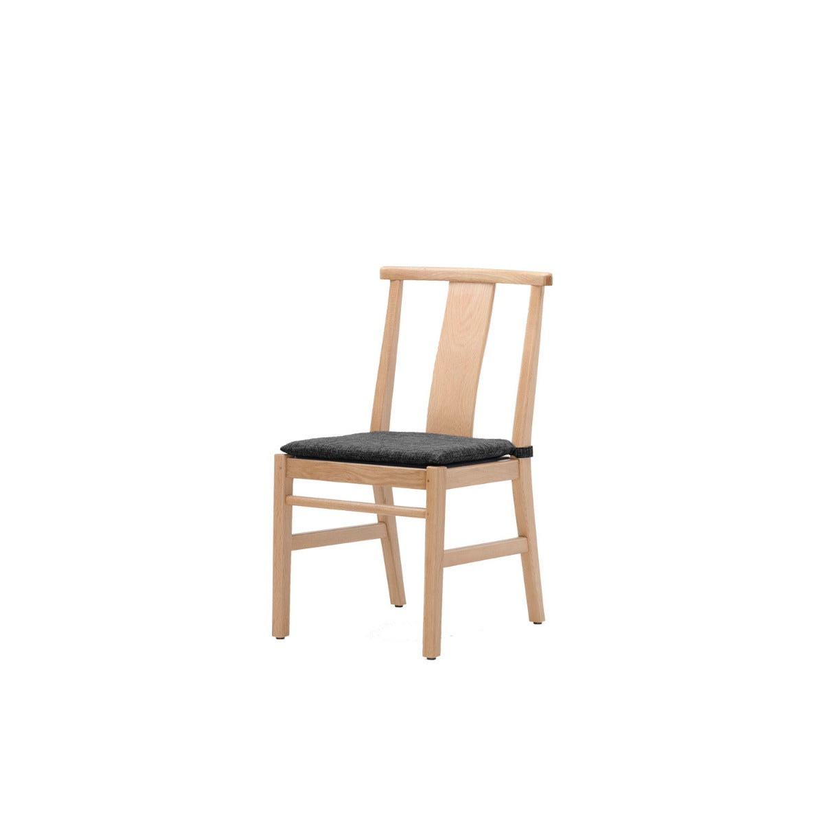 Min Dining Chair - Upholstered Seat - Oak / Karl Dark Grey