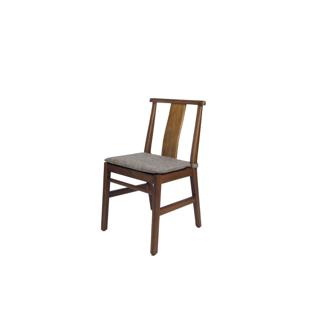 Min Dining Chair - Upholstered Seat - Teak Amber / Karl Wheat