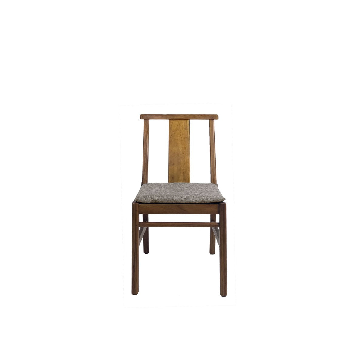 Min Dining Chair - Upholstered Seat - Teak Amber / Karl Wheat