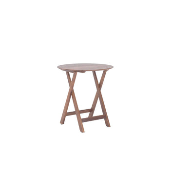 Morse Round Folding Dining Table - Teak Amber