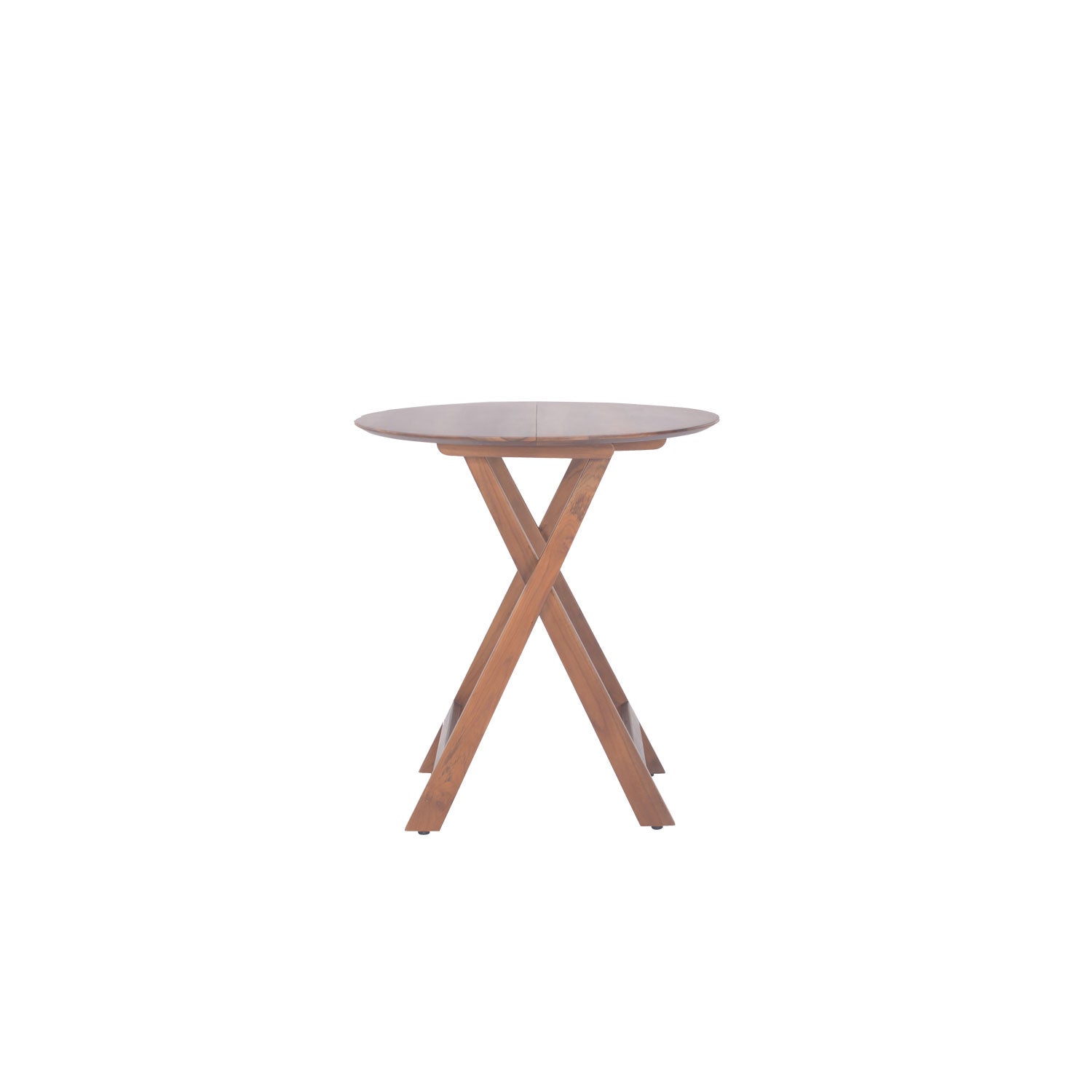 Morse Round Folding Dining Table - Teak Amber