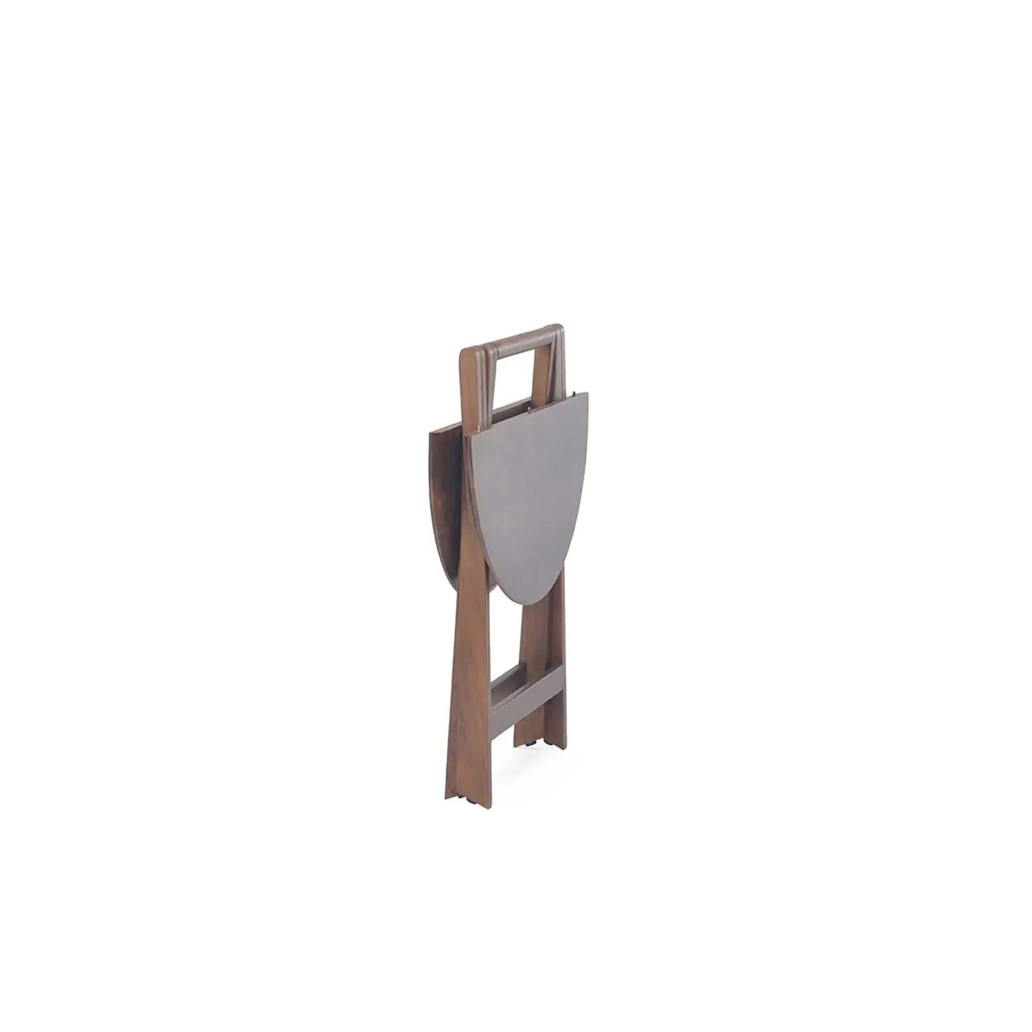 Morse Round Folding Dining Table - Teak Amber