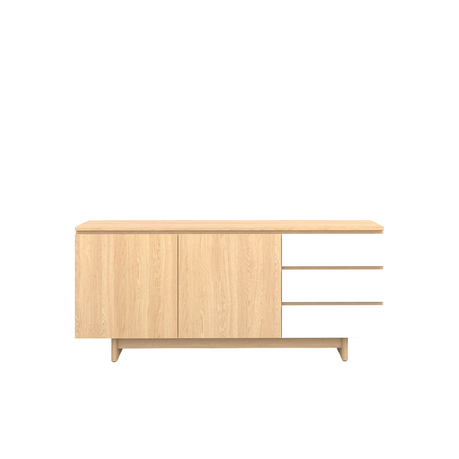 Moxie Buffet 180 Oak - Oak/White / Solid Oak