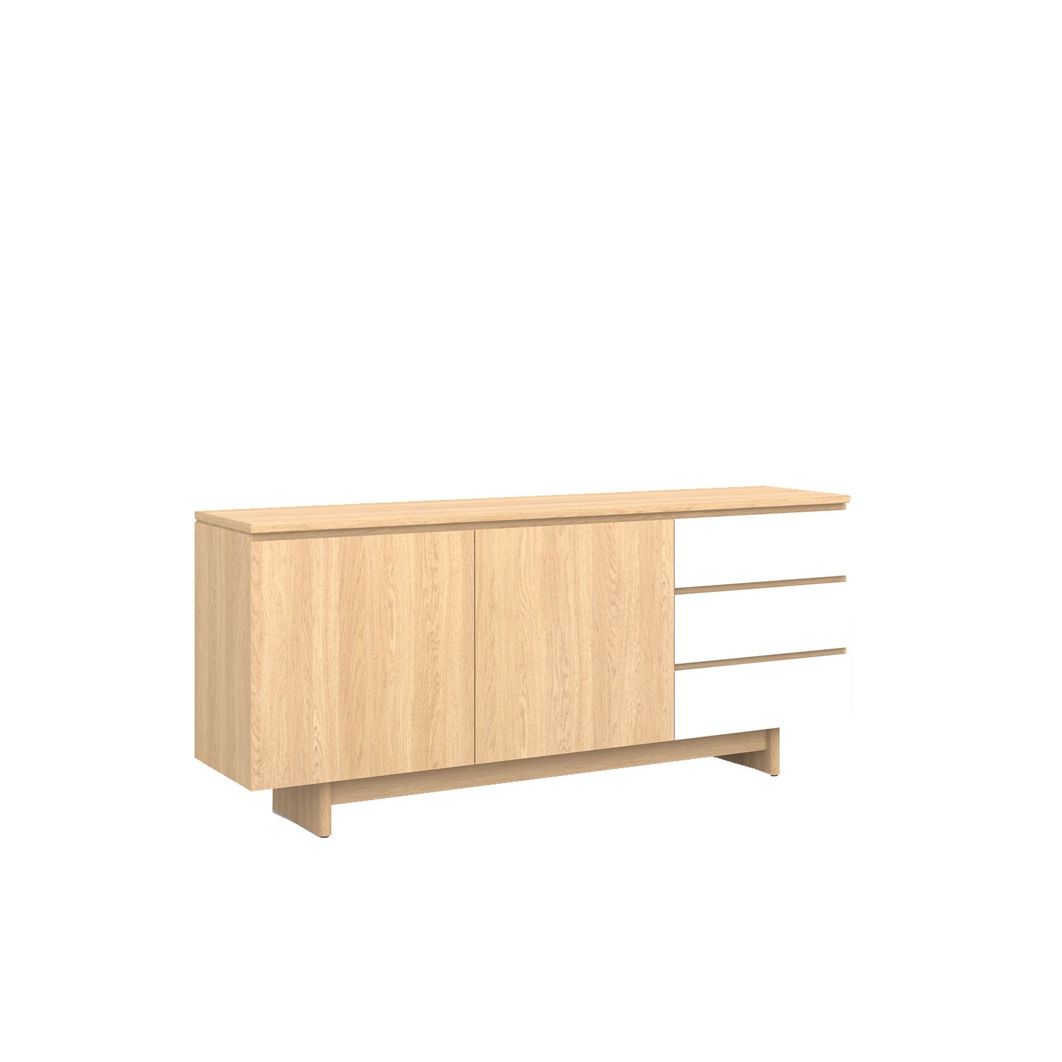 Moxie Buffet 180 Oak - Oak/White / Solid Oak