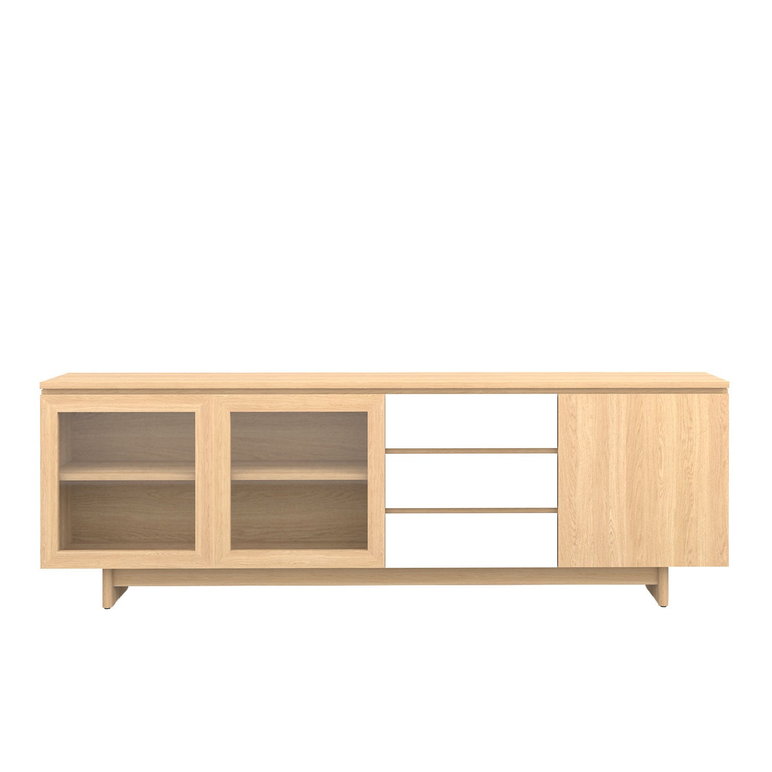 Moxie Buffet 240 Oak - Oak/White / Oak Veneer